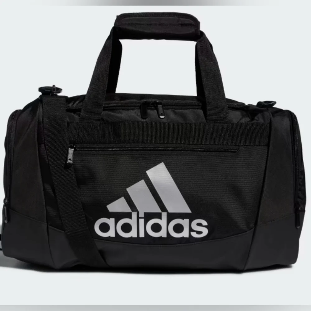 Adidas Defender IV Small Unisex Duffel Bag Black With White Logo New